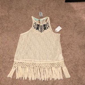 NWT coco + Jaimeson lace tank top